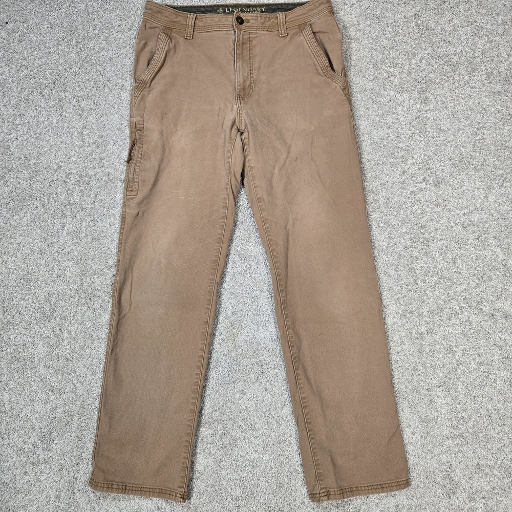 Legendary Whitetails stretch canvas Pants mens 32x32 Tan brown‎
